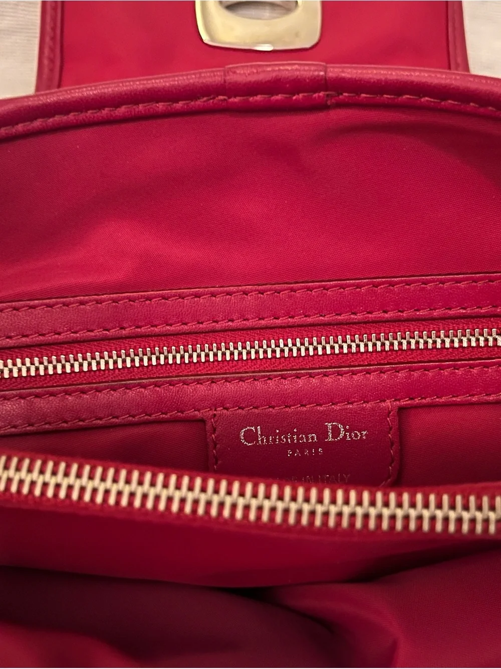 Red Quilted Dior Top-Handle Women's Handbag